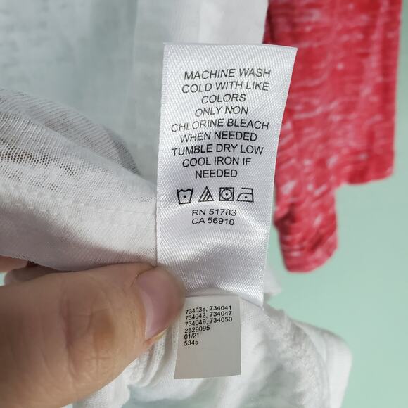 Maurices Womens White Burnout Star Blue Stripes Baseball Tshirt Top USA Size XXL - Picture 5 of 5